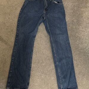 Lee Men's Dark Blue Straight Jeans 34x32